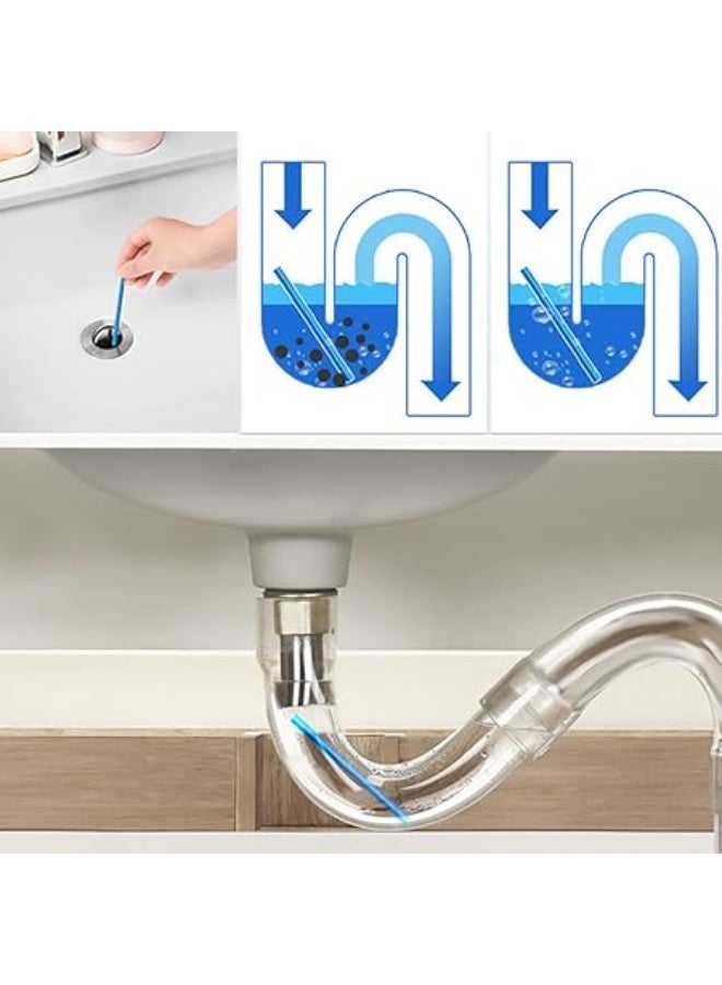 ٢٤ قطعة من أعواد تنظيف المصارف، أعواد تنظيف الأحواض ومزيل الروائح الكريهة، تحافظ على المصارف نظيفة وخالية من الروائح في الحمام والمطبخ والمرحاض وأنابيب تصريف الدش، وتزيل الروائح وتمنع الانسداد. - Image 2